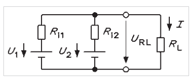 Schema electrică pentru Sursă de curent echivalentă