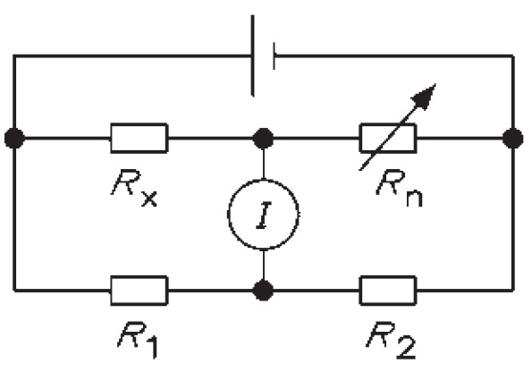 Schema electrică pentru Circuit în punte Wheatstone
